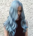 Светло голубые волосы фото