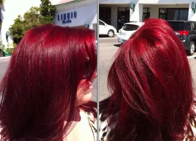 Фото красной краски для волос