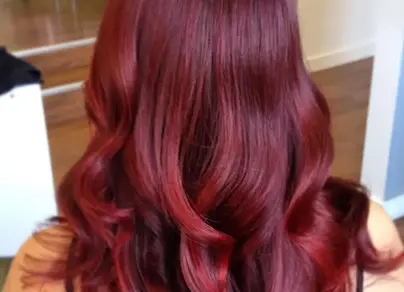 Покраска волос красный цвет волос фото