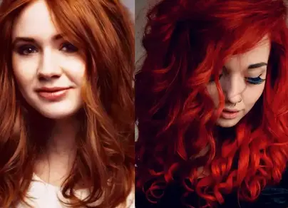 Покраска волос красный цвет волос фото