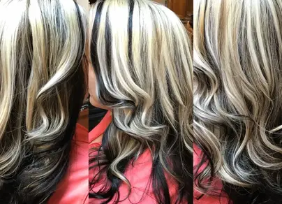 Мелирование волос двумя цветами фото