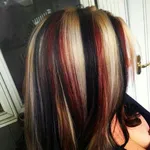 Мелирование волос двумя цветами фото
