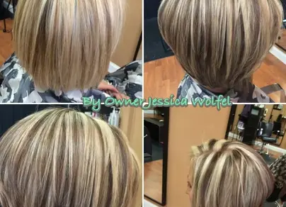 Мелирование волос на каре с челкой фото