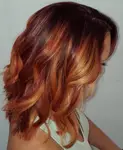 Мелирование на медный цвет волос фото
