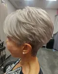 Мелирование на седые волосы короткие стрижки фото