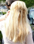 Нарощенные волосы блонд фото