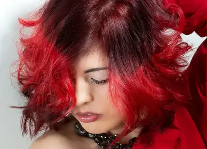 Огненно красный цвет волос фото