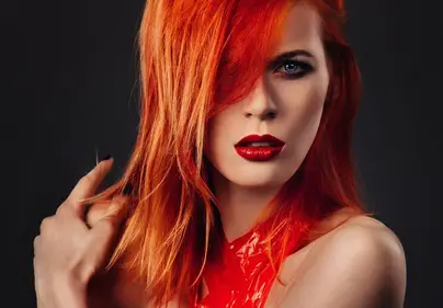 Огненно рыжий цвет волос фото