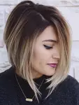 Окраска волос на каре с челкой фото