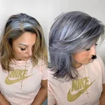 Окрашивание волос в седой цвет фото