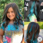 Детское окрашивание волос в яркие цвета фото