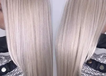 Жемчужный блонд фото на волосах