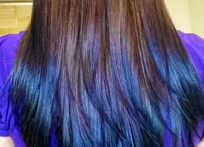 Покраска кончиков волос фото