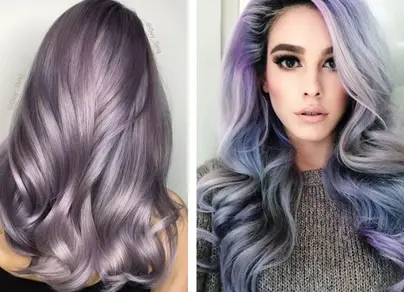 Пепельно фиолетовый цвет волос фото
