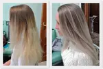 Окрашивание волос после мелирования фото