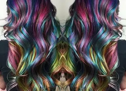 Цветное окрашивание волос фото