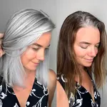 Окрашивание седых волос фото