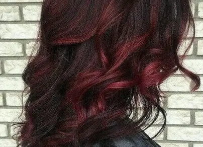 Окраска волос красный с черным фото