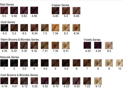 Палитра профессиональных красок для волос фото