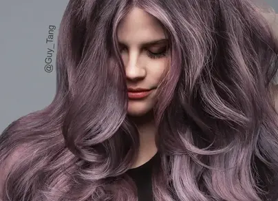 Коричнево фиолетовый цвет волос фото