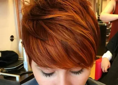 Рыжее окрашивание на короткие волосы фото