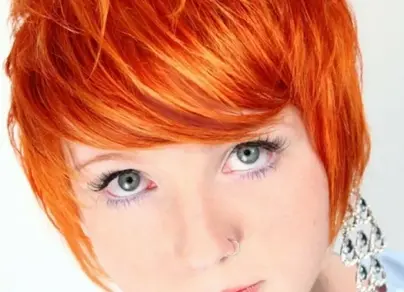 Рыжий цвет волос на короткие волосы фото