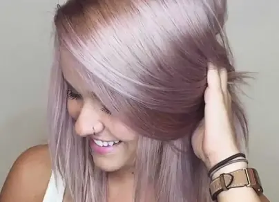 Светло коричнево фиолетовый цвет волос фото