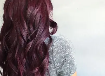 Вишневый цвет волос на темные волосы фото
