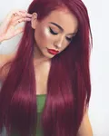 Темно бордовый цвет волос фото