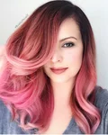 Темно розовые волосы фото