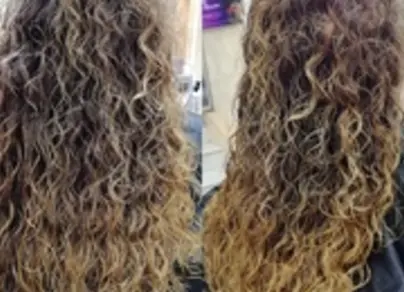 Временная химическая завивка на длинный волос фото