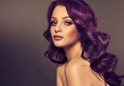 Фиолетовые волосы фото девушек