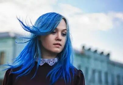 Фотки синих волос