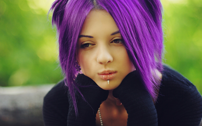 Фотографии фиолетовых волос