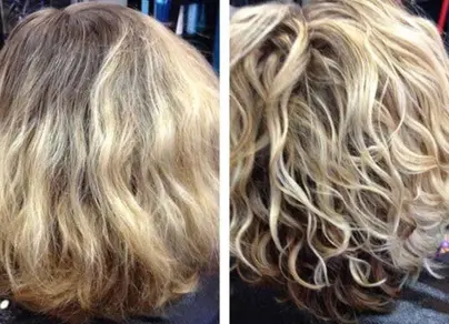 Фото волос после долговременная завивка