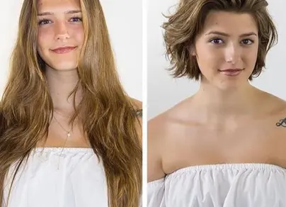 Длинные волосы фото до и после