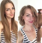 Длинные волосы фото до и после