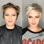 Фото короткая стрижка женщина до и после
