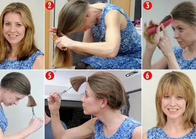 Фото как укоротить длинный волос девушке