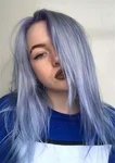 Пепельно голубые волосы фото
