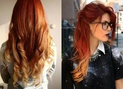 Фото рыжих концов волос