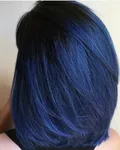 Фото черно синих волос