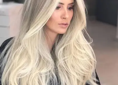 Фото холодного блонда на средние волосы