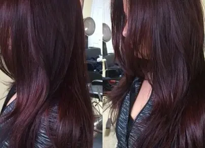 Цвет волос темная вишня фото