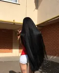 Фото девушки сзади длинные волосы черные