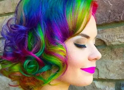 Яркие покраски волос фото