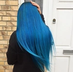 Фото темно синих волос