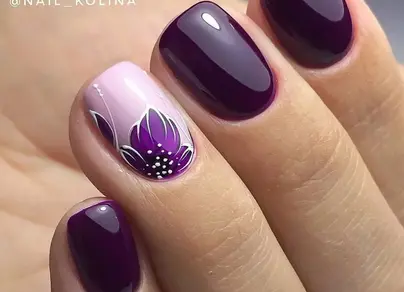 Дизайн ногтей фиолетовый цвет фото