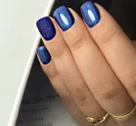 Дизайн на короткие ногти синие фото