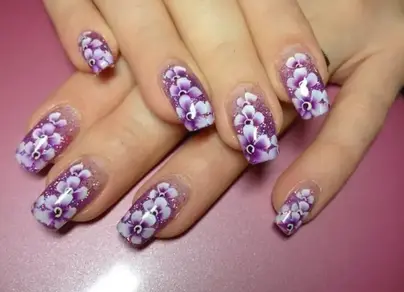 Фото ногтей с рисунками цветов